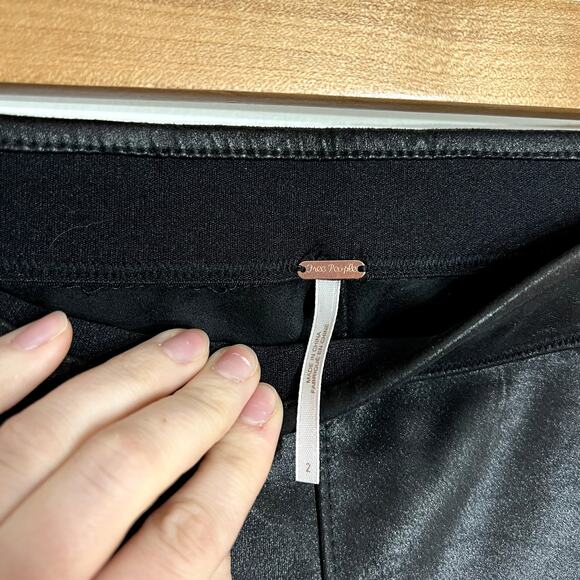 Free People Faux Leather Leggings LAST CALL - Picture 4 of 8